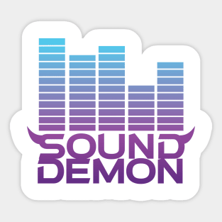 Sound Demon Cool Blue and Purple Sticker